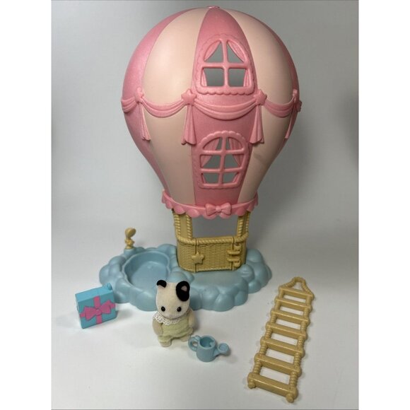 Sylvanian Families Tuxedo Baby Cat Fluffy Hot Air Balloon House Calico Critters - Picture 1 of 4